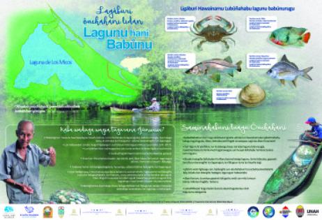 Poster Tela Laguna Garifuna impresion Pesca2